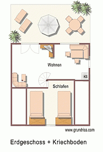 Ferienhaus Grundrissplan 2