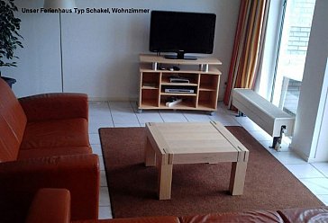 Ferienhaus in Makkum - Wohnzimmer mit Sat-TV, DVD, Flachbildfernseher