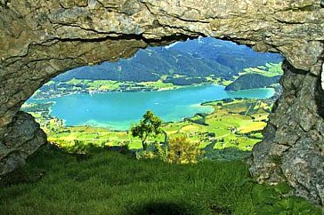 Ferienwohnung in Pöndorf - Drachenloch mit Blick zum Wolfgangsee