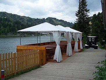 Ferienwohnung in Turrach - Unser Cafe liegt direkt an der Seepromenade