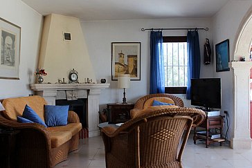 Ferienhaus in Jávea - Wohnzimmer mit Kamin