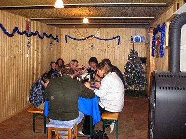 Ferienhaus in Kiskunhalas - Winter-Restaurant mit Schwedenofen