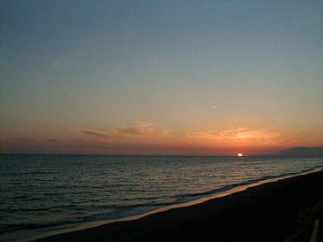 Ferienhaus in Macharaviaya - Sonnenuntergang am Meer