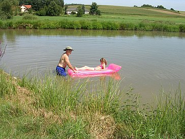 Ferienwohnung in Schmidgaden - Baden im Teich