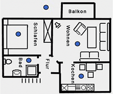 Ferienwohnung Grundrissplan 1