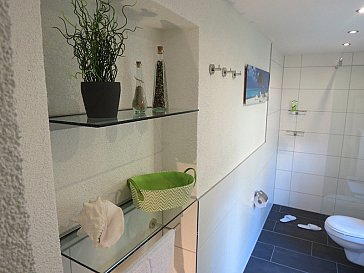Ferienhaus in Zwenzow - Neues Bad mit grosser Dusche und Fussbodenheizung