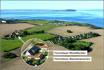 Ferienwohnung in Dranske - Das Ferienhaus von oben