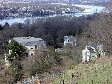 Ferienwohnung in Dresden - Blick auf Dresden vom Weinberg