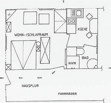 Ferienwohnung Grundrissplan 1