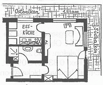 Ferienwohnung Grundrissplan 1