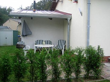 Ferienhaus in Dargun - Kleine überdachte Terrasse
