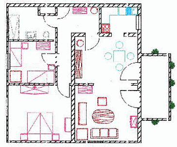 Ferienwohnung Grundrissplan 1