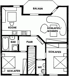 Ferienwohnung Grundrissplan 1