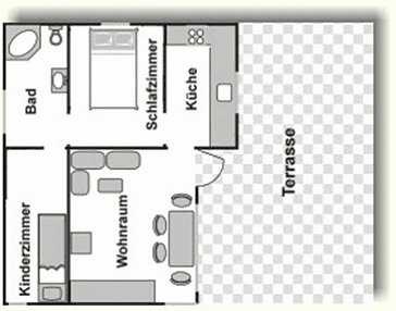 Ferienhaus Grundrissplan 1