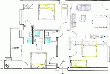 Ferienwohnung Grundrissplan 1