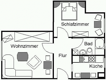 Ferienwohnung Grundrissplan 1