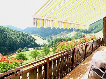 Ferienhaus in Oppenau - Panoramablick vom Balkon