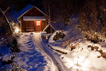 Ferienwohnung in Frankenau - Das Saunahaus im Winter