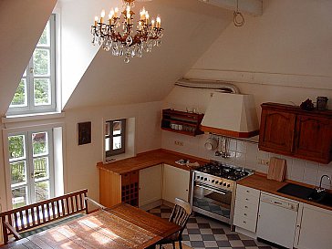Ferienwohnung in Frankenau - Küchenzeile im Scheunen-Loft