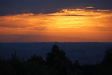 Ferienhaus in Azillanet - Aussicht bei untergehender Sonne