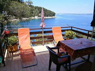 Ferienhaus in Sali - Terrasse mit herrlichem Meerblick