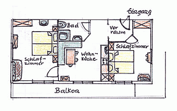 Ferienwohnung Grundrissplan 1