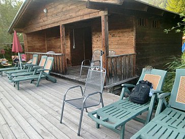 Ferienwohnung in Dellach - Priv Badestrand, Badehütte mit Toilette, Umkleide