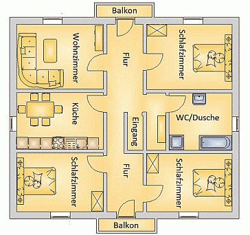 Ferienwohnung Grundrissplan 1