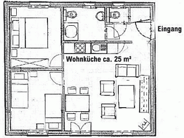 Ferienhaus Grundrissplan 1