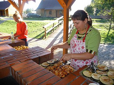 Ferienhaus in Woryty - Grillbereich