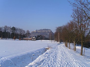 Ferienwohnung in Königstein - Pfaffendorf im Winter