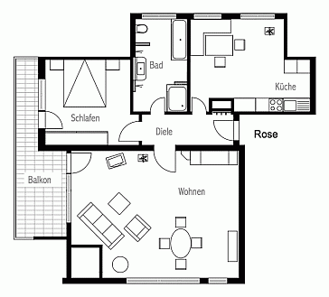 Ferienwohnung Grundrissplan 1