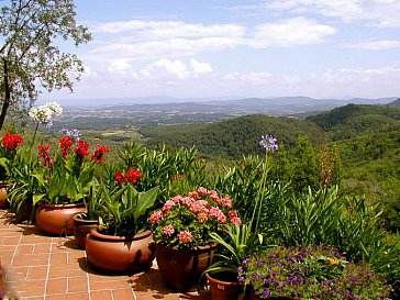 Ferienwohnung in Moncioni-Montevarchi - Panorama von der Terrasse