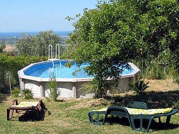 Ferienwohnung in Castellina Marittima - Der Swimming Pool - mit Meerblick