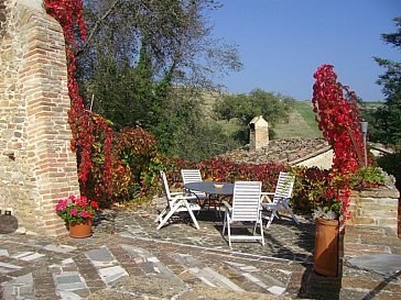 Ferienhaus in Piandimeleto - Terrasse