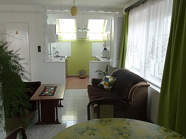 Ferienwohnung in Hévíz - 27m² gross ist die offene Küche mit Wohnzimmer