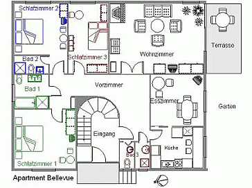 Ferienwohnung Grundrissplan 1