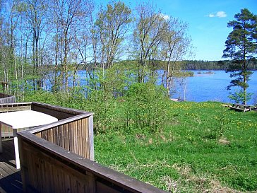 Ferienhaus in Fagerhult - Seeterrasse mit Seeblick