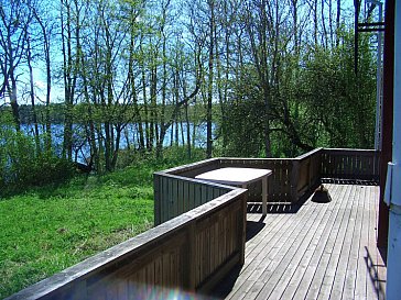 Ferienhaus in Fagerhult - Grosse Seeterrasse mit herrlichem Ausblick