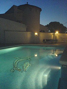 Ferienhaus in Ampuriabrava - Der Pool bei Nacht