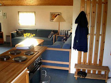Ferienhaus in Hünning-Sollerup - Küche und Wohnzimmer