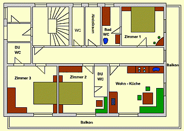 Ferienwohnung Grundrissplan 1