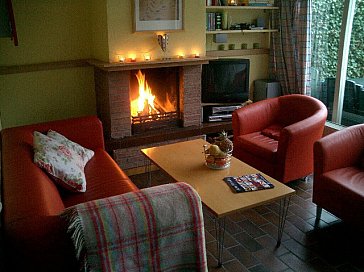 Ferienhaus in Bruinisse - Wohnraum mit Kamin