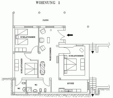 Ferienwohnung Grundrissplan 1