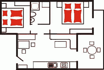 Ferienwohnung Grundrissplan 1