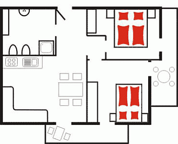 Ferienwohnung Grundrissplan 2