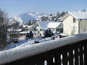 Ferienhaus in Appenzell - Vom Balkon Richtung Hundwilerhöhe