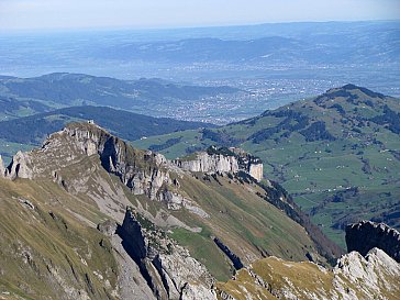 Ferienhaus in Appenzell - Aussicht vom Säntis bis über den Bodensee