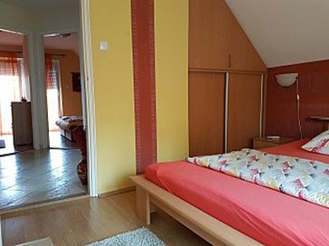 Ferienhaus in Harkány - Oberes Schlafzimmer für 2 Personen mit Klimaanlag