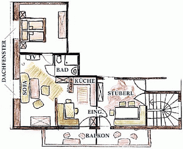 Ferienwohnung Grundrissplan 1